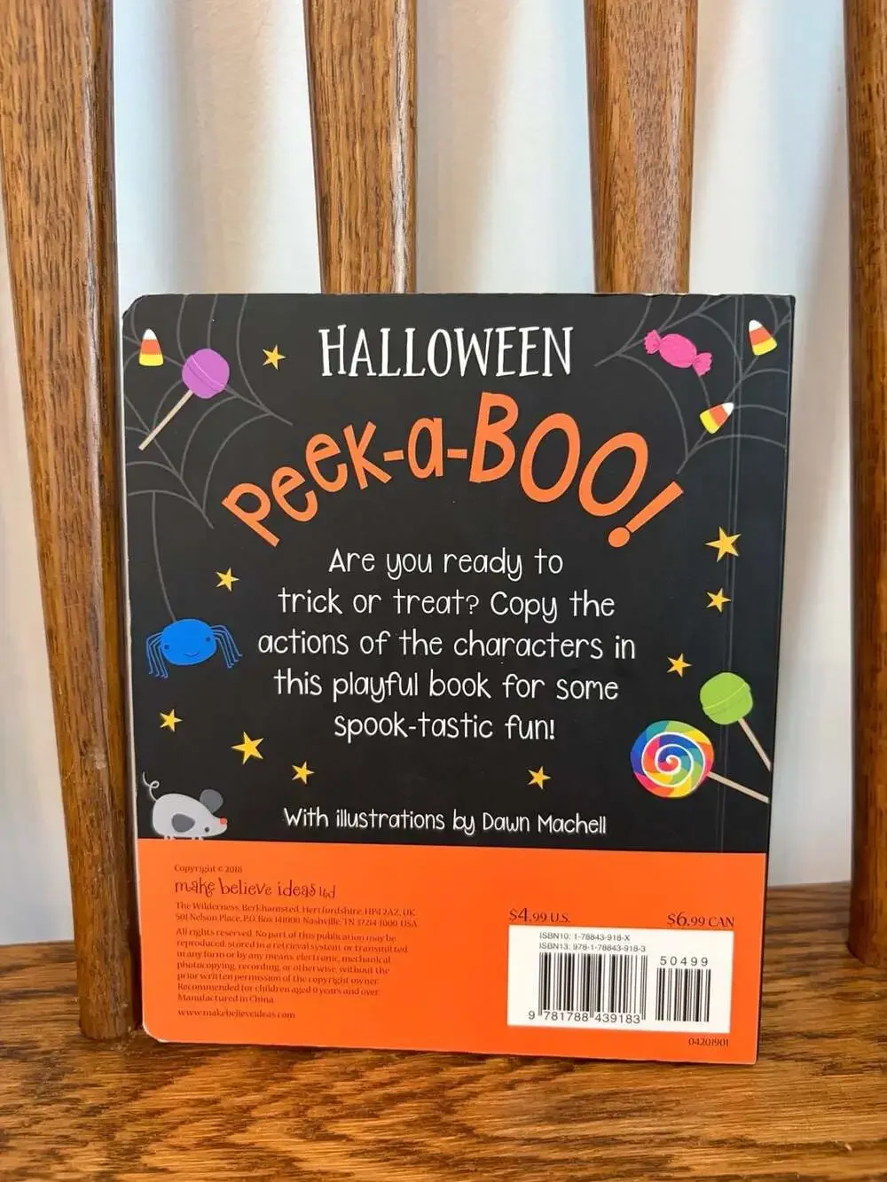 Halloween Peek-a-Boo! Board Book by Make Believe Ideas